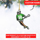 Personalized Lacrosse Ornament, Personalized Lacrosse Amor Acrylic Shape Flat Ornament, Gifts for Lacrosse Lovers, Lacrosse Players, Friends, Lacrosse Christmas Ornament (Style 9)